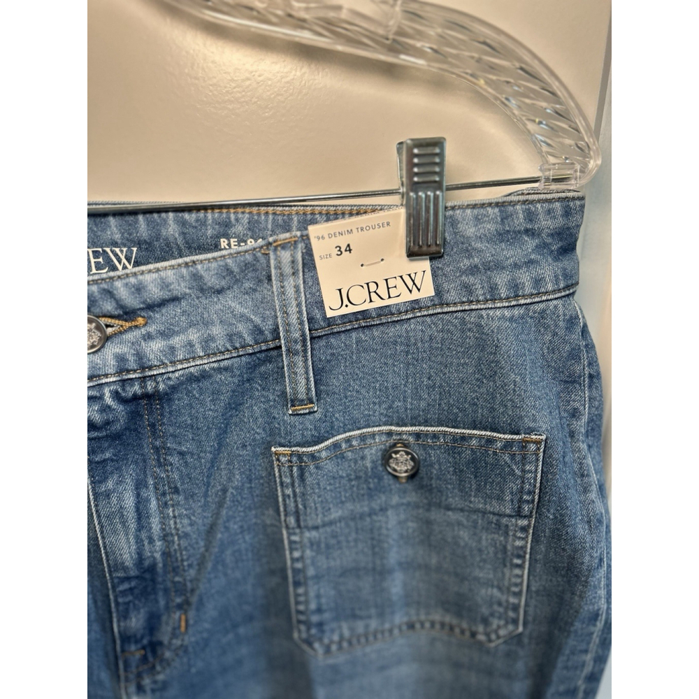 J. Crew Women’s High-rise Sailor Denim Trouser in 1996 Semi-stretch Size 34 NWT - Picture 4 of 11